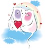 Vector clipart: hippopotamus in love