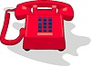 Vector clipart: red telephone