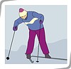 Vector clipart: skier