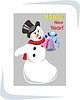 Vector clipart: snowman with bells