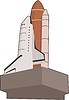 Векторный клипарт: космический ракетоноситель