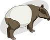 Vector clipart: tapir