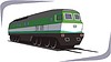 Vector clipart: diesel locomotive