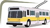 Vector clipart: trolley bus