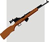 Vector clipart: rifle