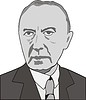 Vector clipart: Konrad Adenauer