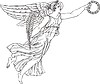 Vector clipart: angel as ornamental corner