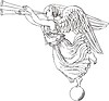 Vector clipart: angel (corner)