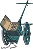 Векторный клипарт: передвижной ящик для артиллерийских снарядов