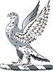 Vector clipart: crest with a falcon