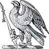 crest with an eagle and lance