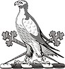 Vector clipart: crest falcon with crosses