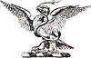 crest eagle with snake