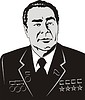 Vector clipart: Leonid Brezhnev