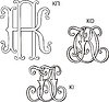 cyrillic monograms КИ, КО and КП