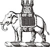 heraldic crest with elephant