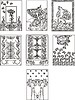 Vector clipart: animalistic art nouveau patterns