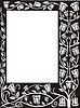 Vector clipart: art nouveau floral frame