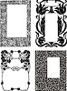 Vector clipart: art nouveau floral frames