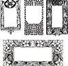 Vector clipart: art nouveau floral frames