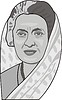 Vector clipart: Indira Gandhi