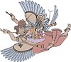 Vector clipart: Vishnu and Garuda