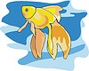 Векторный клипарт: золотая рыбка