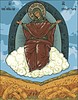 Vector clipart: orthodox icon of Virgin Mary