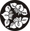 japanese floral design element