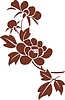 Векторный клипарт: элемент японского растительного орнамента