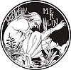 Merlin (fairy illustration by O. Beardsley)
