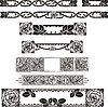 Vector clipart: art nouveau floral ornaments