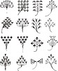 Vector clipart: art nouveau simple floral ornaments