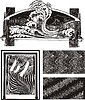 Vector clipart: art nouveau patterns