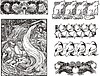 Vector clipart: art nouveau patterns