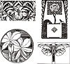 Vector clipart: art nouveau patterns