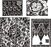 Vector clipart: art nouveau floral patterns