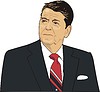Vector clipart: Ronald Reagan