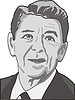 Vector clipart: Ronald Reagan