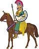 Vector clipart: horseman