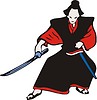 Векторный клипарт: самурай