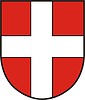 Векторный клипарт: щит с обычным прямым геральдическим крестом