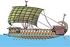 Векторный клипарт: финикийский торговый корабль