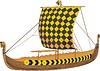 Векторный клипарт: корабль викингов