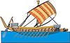 Векторный клипарт: древнеегипетский корабль