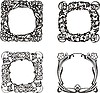 Vector clipart: art nouveau wreaths