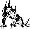 Vector clipart: cyborg monster tattoo