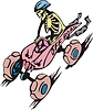 Vector clipart: off-road dead man on ATV