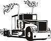 Vector clipart: truck flame