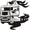 Vector clipart: truck flame